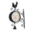 Cross -border European -style Creative Double -sided House House Room Decoration Clock Iron Mute Clock Double Clock