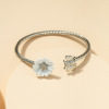 Jewelry, metal fashionable bracelet, European style, wholesale, flowered