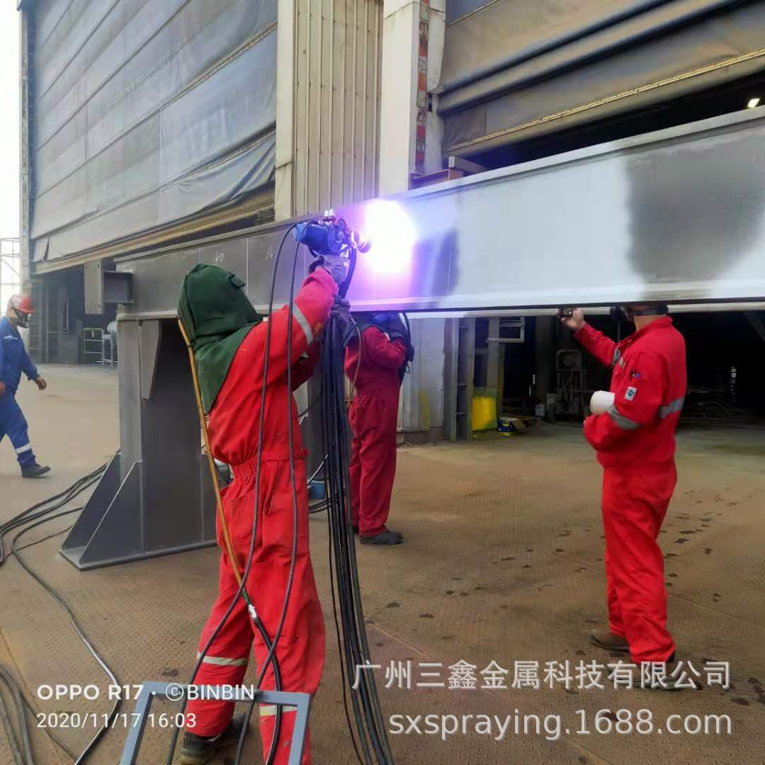 电弧喷涂设备 钢结构表面喷锌防腐，石油钻探重型管道防腐喷涂