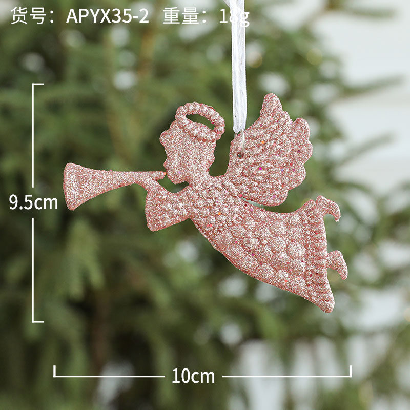 Rosa cuerno Ángel colgante/pieza/18g