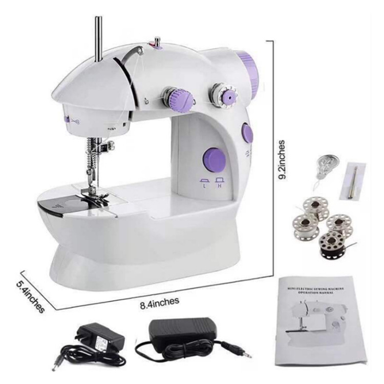 202欧规多功能家用微型电动缝纫机 英文包装迷你脚踏衣车厂家批发