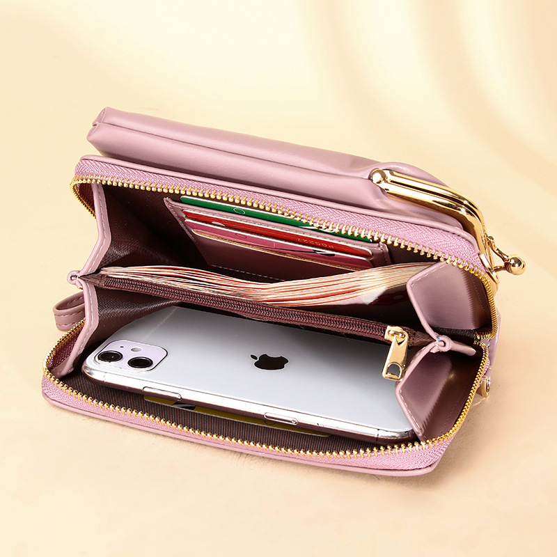 2024 nuevo bolso de las mujeres BOLSA DE TELÉFONO MÓVIL coreano vertical color sólido mensajero bolsa multi-funcional Mini portátil cuerda bolsa de hombro