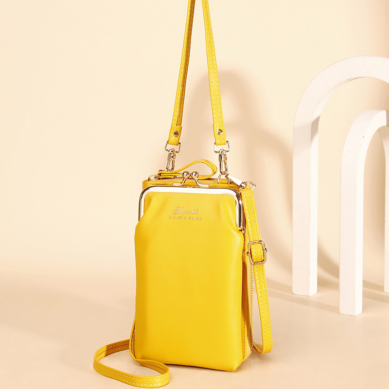 2024 nuevo bolso de las mujeres BOLSA DE TELÉFONO MÓVIL coreano vertical color sólido mensajero bolsa multi-funcional Mini portátil cuerda bolsa de hombro