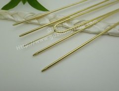 diy飾品配件130+30MM純銅保色雙直神棍髮簪 古風頭飾配件雙直簪棍