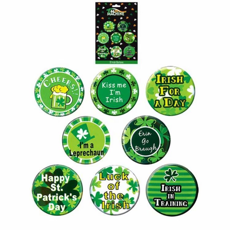 Nuevo set de trébol irlandés del día nacional irlandés joyería sombrero gafas set