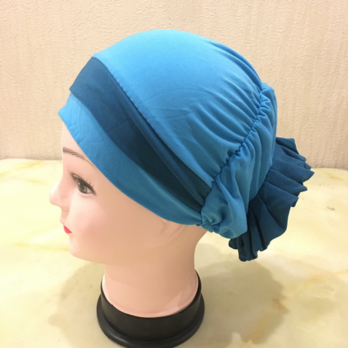 Fashionable two-color disc flower hat chemotherapy cap small cap bottoming cap H133