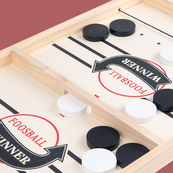 Wooden interactive table hockey