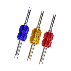 Double-headed installation tool valve core removal screwdriver aluminum colored automotive air conditioning valve core wrench