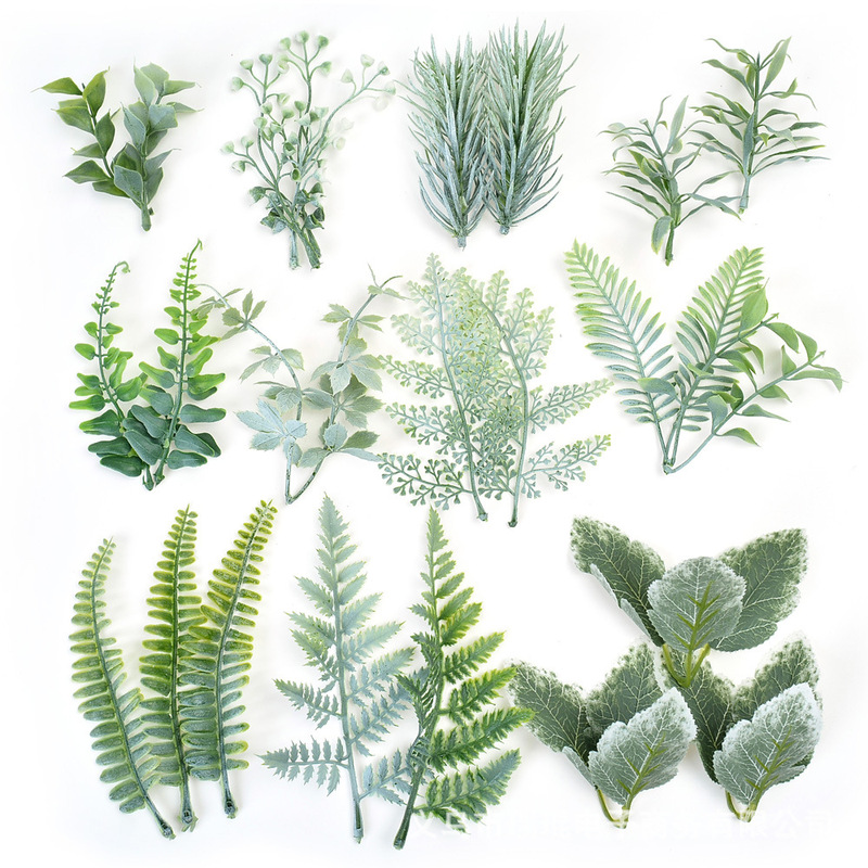Artificial Green Plants, Plastic Leaves, Persian Leaves, Ferns, Artificial Plant Accessories, Decorative Fake Plants, Home Landscaping Artificial Green Plants, Plastic Leaves, Persian Leaves, Ferns, Artificial Plant Accessories, Decorative Fake Plants, Home Landscaping