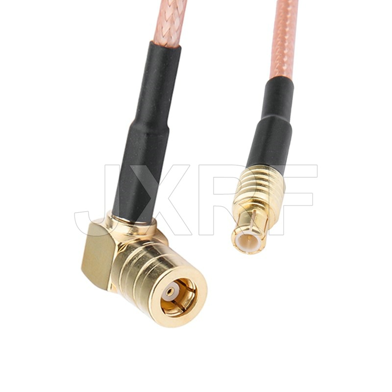 JXRF 射频转接线MCX-J公转SMB-K母弯式直角 跳线 馈线