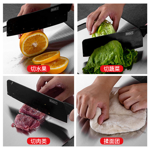 304 Stainless Steel Cutting Board, Chinese-Style Square Chopping Block, Kitchen Multi-Functional Double-Sided Cutting Board, Thickened Household Cutting Board—Wholesale