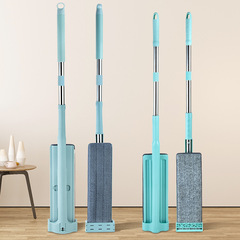 手洗い可能なフラットモップ、乾湿両用レイジーモップ、ダストプッシュ家庭用フロアモップ、ワイパー両用モップ