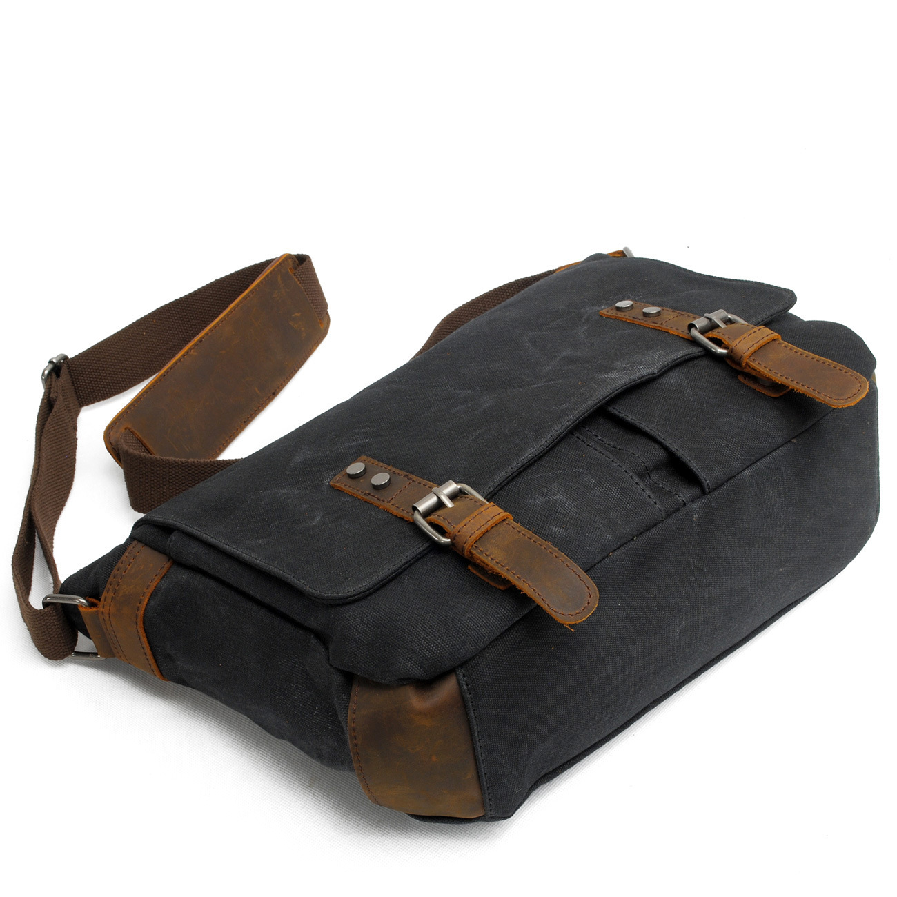빈티지 남성 어깨 가방 방수 오일 왁스 캔버스 가방 크로스 바디 백 SLR 카메라 가방 경량 카메라 가방 메신저 백