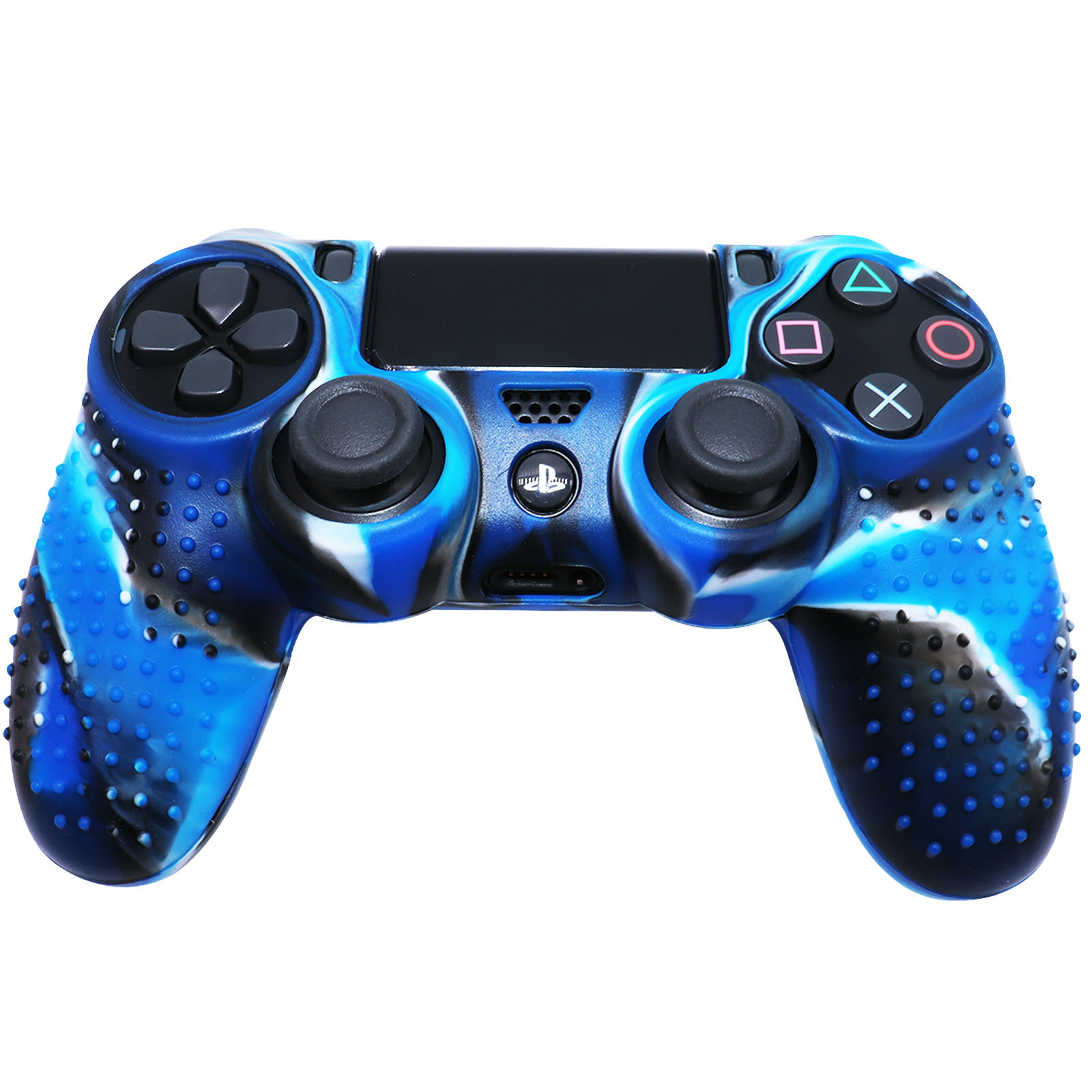 Ps4 caso de la manija cinta de camuflaje Punto de silicona caso PS4 manejar cubierta protectora pro Slim antideslizante caja de la máquina de juego