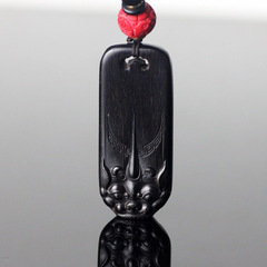 貔貅鑰匙鏈掛件創意牌黑檀木汽車男女手工修磨無事掛飾品廠家批發