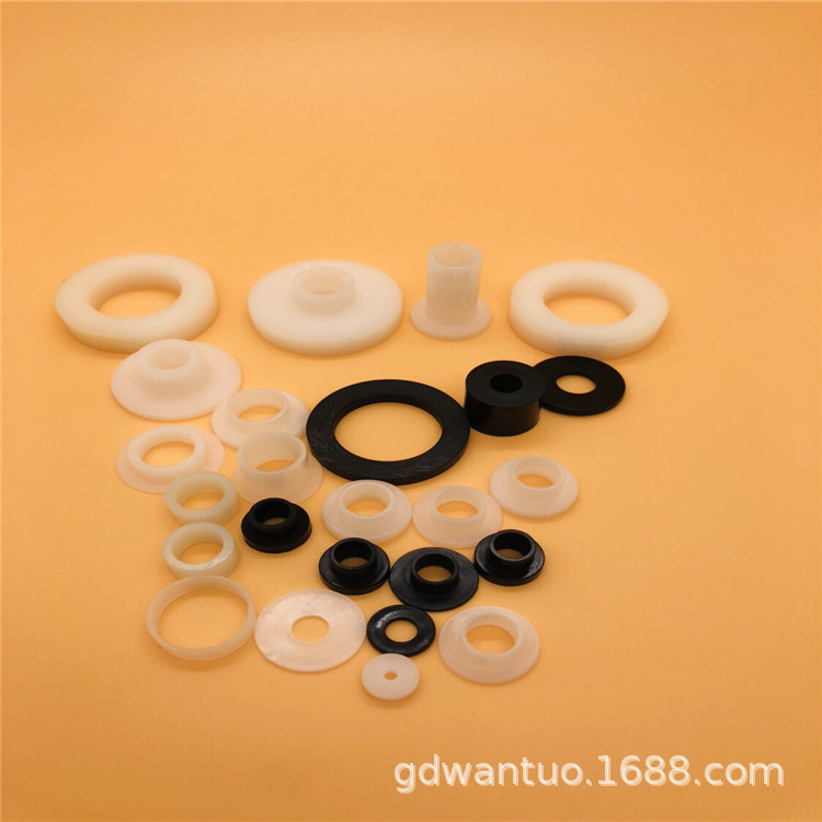 尼龙介子垫片 耐磨PA6塑料紧固件 尼龙圆柱 尼龙轴套 塑料衬套