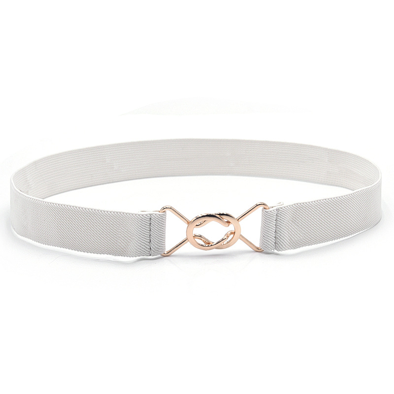 Nuevo solo anillo negro japonés simple elástico cintura sello vestido de las mujeres cinturón Delgado anillo hebilla cintura sello