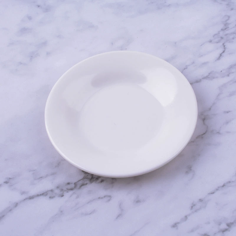 Имитация фарфоровой меламиновой посуды 4,5 дюйма белая тарелка круглая маленькая плоская тарелка Закуска блюдо Подарочное блюдо