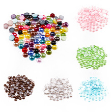小包装平底半圆塑料ABS仿珍珠DIY服装美甲首饰辅料配件饰品批发