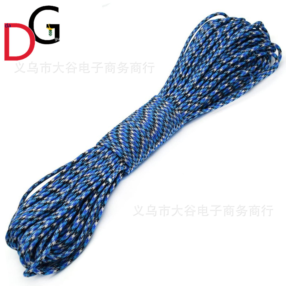 Al Aire Libre 7 cuerda de paraguas de siete núcleos regulaciones militares cuerda de emergencia para salvar vidas cuerda de escalada directa de 4mm cuerda trenzada hecha a mano 31 m