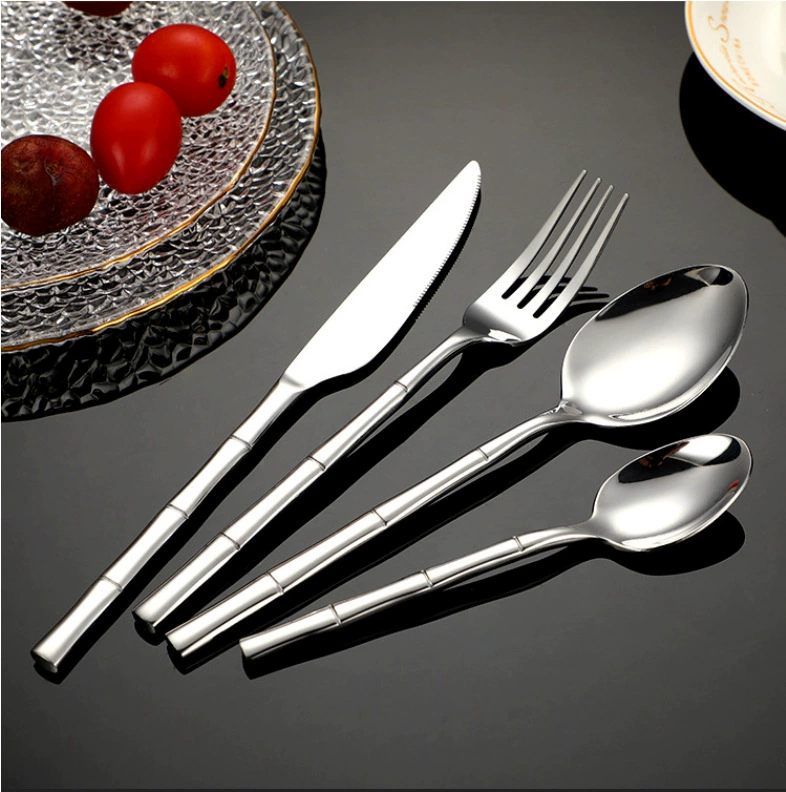 Tableware stainless steel, coffee bamboo set for hotel, 4 piece set, Birthday gift, wholesale