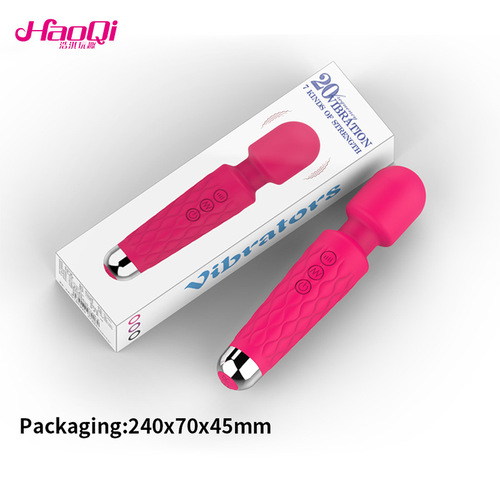 Haoqi fun 20 frequency rechargeable silicone vibrating knight av stick female sex toys flirting masturbation equipment wholesale
