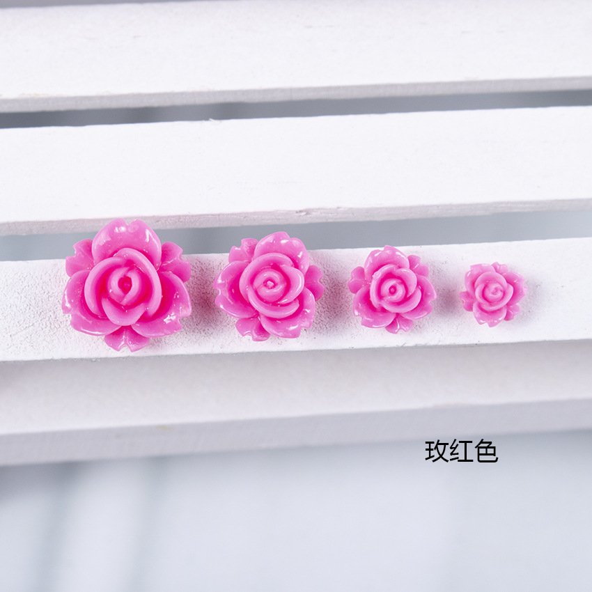 Accesorios de resina núcleo flor DIY accesorios para el cabello material Stud pendientes accesorios teléfono móvil Shell parche decoración al por mayor