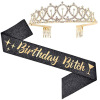 Spot birthday party girl hair hoop BIRTHDAY GIRL etiquette belt crown set rose scallion powder shoulder strap