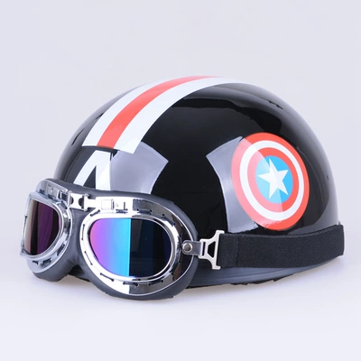 Safety Helmet, All-Season Hat, Motosiklet kaskı (dəbilqə) - black-line-flower-eye-mask-glasses