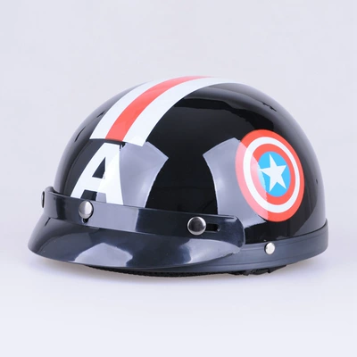 Motosiklet kaskı (dəbilqə), Electric Helmet for Men and - black-line-art-floral-brim