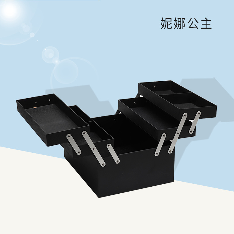 Simple color a juego portátil estilo coreano bolsa de cosméticos bolsa de almacenamiento multi-capa de maquillaje grande artista maquillaje manicura bolsa de tatuaje bolsa