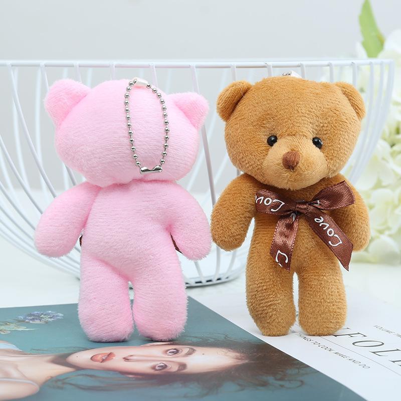 新しいかわいい熊の飾りのぬいぐるみの包みのペンダントの連体の熊の鍵は贈り物の花束の公仔のメーカーの卸売りを掛けます。|undefined