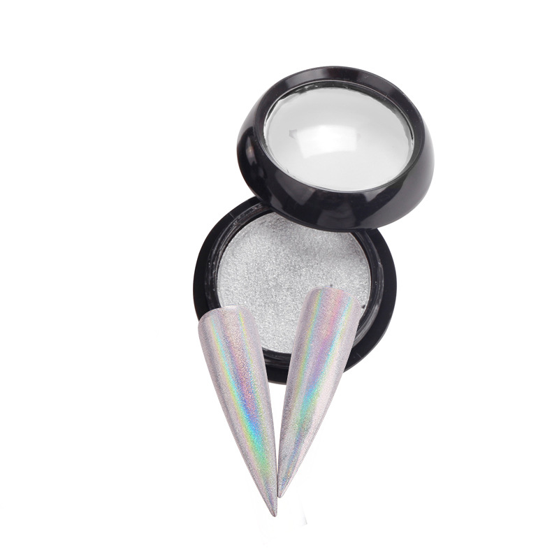 Polvo de espejo mágico láser sólido de uñas de grado cosmético polvo de láser de uñas de oro y plata galvanoplastia polvo de oro de titanio 2020 Venta caliente image 8