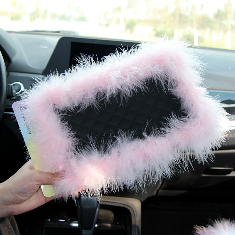 Car feathers anti -sliding pads inner ornaments on the car, large square feather padding meter