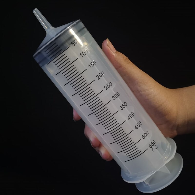 Large capacity industrial plastic dispensing syringe large syringe oil pumping syringe feeding enema glue pouring device