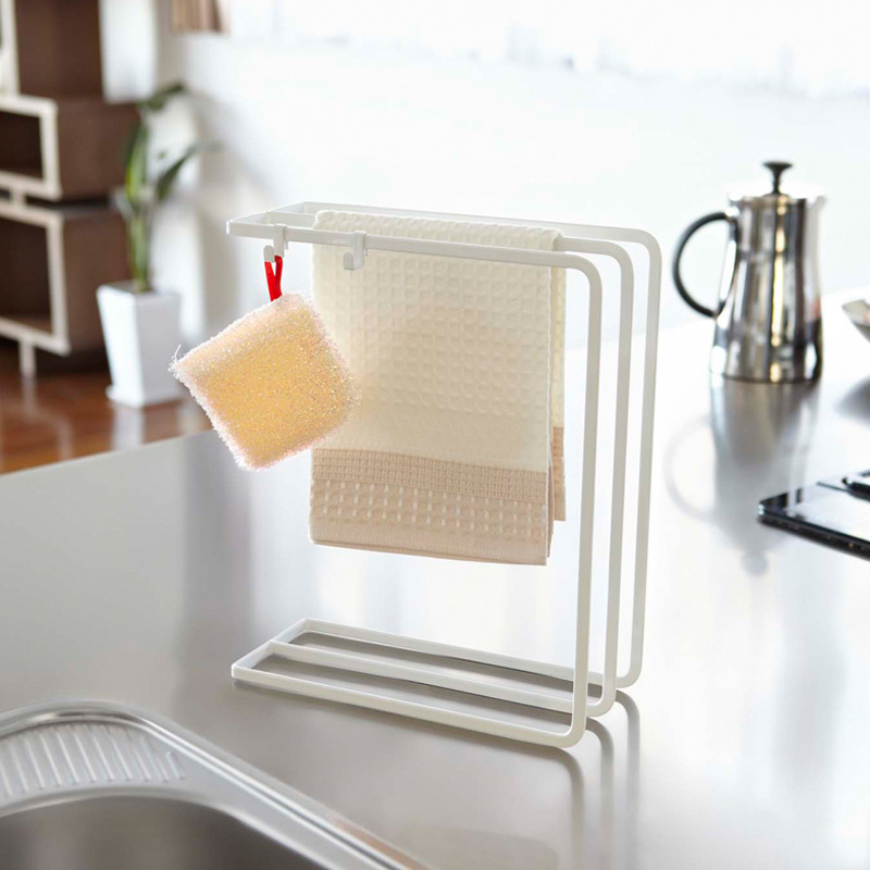 Kitchen supplies vertical rag rack lazy towel rack iron rack kitchen storage cleaning rack manufacturers wholesale