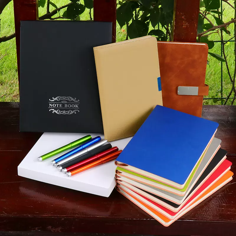 批发现货定笔记本制 商务 定记事本制logoA5硬皮新款绑带仿皮