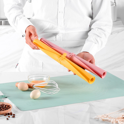 New Large Silicone Rolling Mat Non-stick Baking Silicone Mat with Scale Anti-slip Rolling Mat
