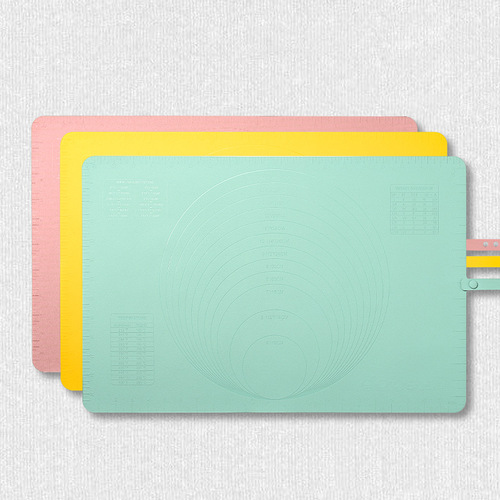 New Large Silicone Rolling Mat Non-stick Baking Silicone Mat with Scale Anti-slip Rolling Mat