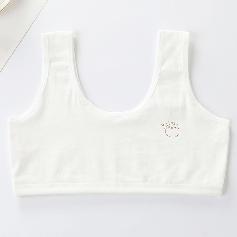 Período DE DESARROLLO ropa interior chica estudiante femenina Chaleco de algodón chica verde chica de secundaria 8-9-12 años de edad tubo superior