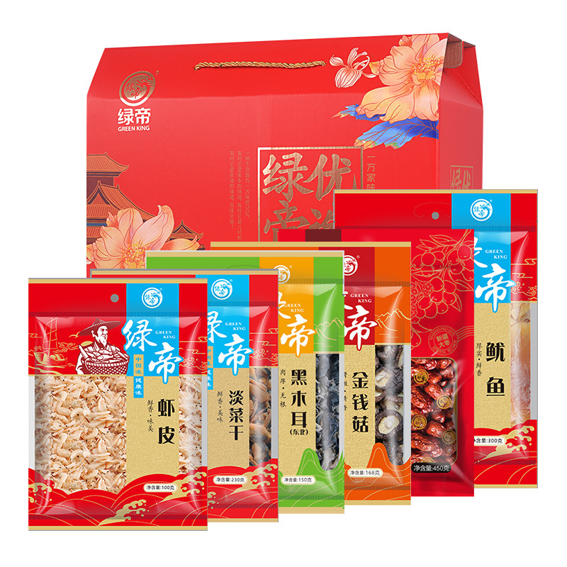 绿帝百臻聚福礼盒 春节礼盒 海产礼盒 优选礼盒 1398g