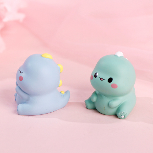 Cartoon little dinosaur bubbling resin small ornaments cake baking decoration car interior ornaments table decorations
