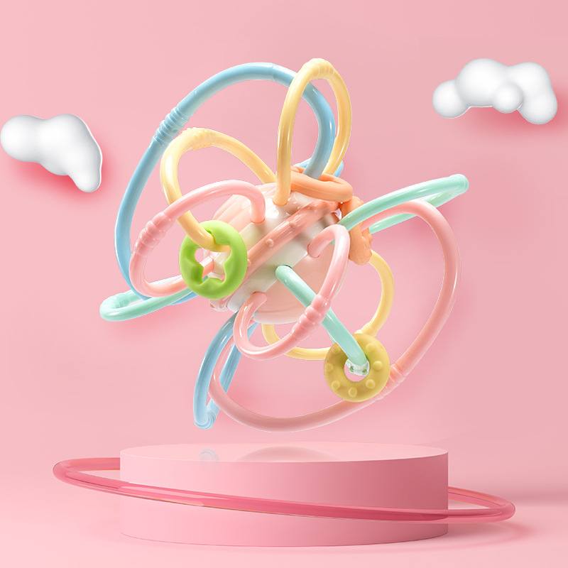 Bebé mordedor Manhattan Bola de captura de mano bola rompecabezas bebé sonajero calmante juguete morder palo mordedor para niños y niñas