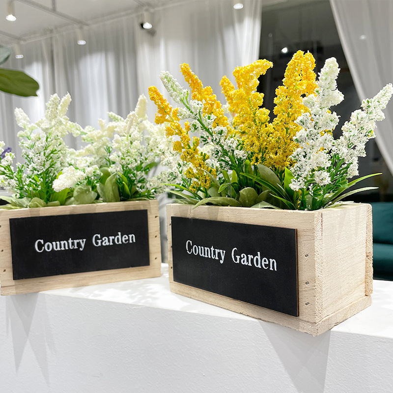 Amazon hogar sala de estar boda lavanda maceta artificial escritorio flor artificial planta verde decoración adornos
