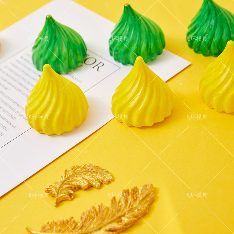 15 piezas pequeño molde de pastel de mousse de ciclón pequeña cabeza de cebolla al vapor bollo relleno molde de silicona postre molde de hornear de chocolate