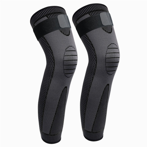 Knitted straps pressurized sports extended knee pads for men and women in autumn and winter calf protection basketball football warm knee pads