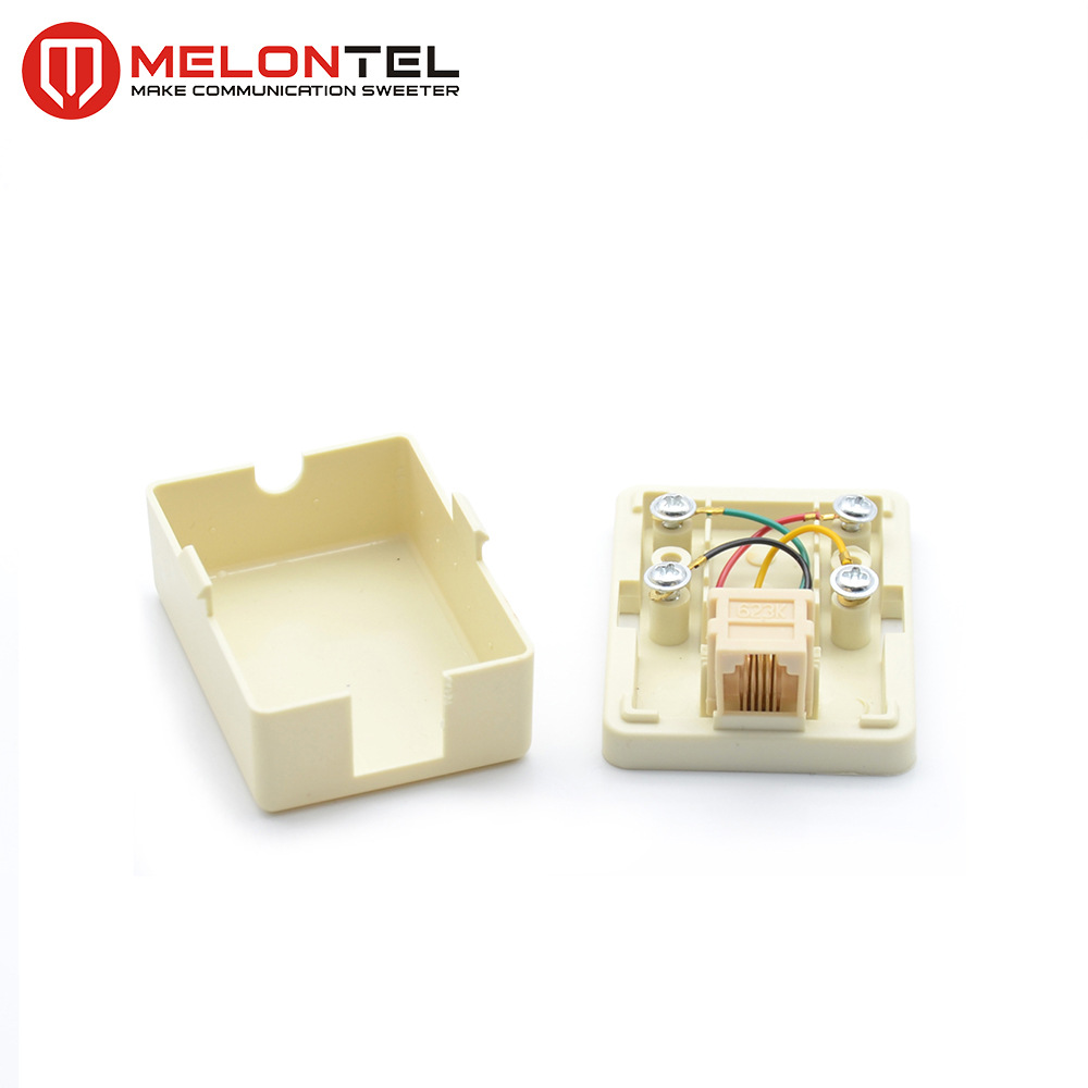 MT-5821 rj11电话盒 单口 6p4c桌面盒 6p2c桌面盒电话接线盒
