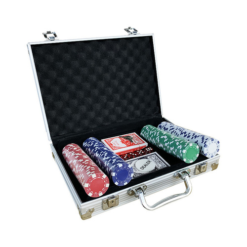 Large supply of chip coins, 200 pieces of 11.5g chips in aluminum box, chip set, chip pieces