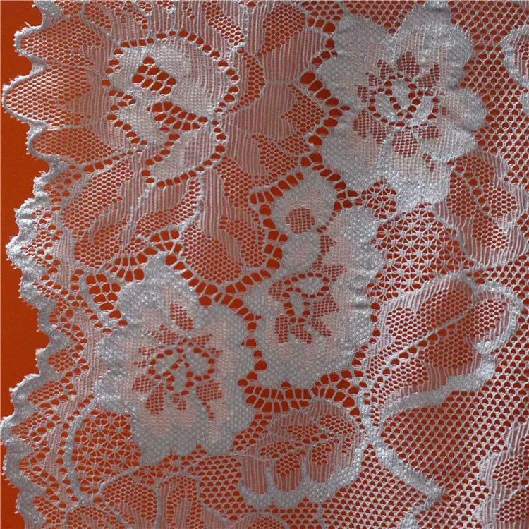 厂家生产提花面料 提花弹力立体不规则花朵蕾丝花边面料