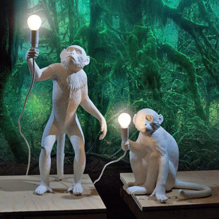 European creative industrial style hemp rope animal Monkey lamp living room dining room bedroom clothing store chandelier lamp wall lamp